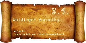 Weidinger Veronika névjegykártya